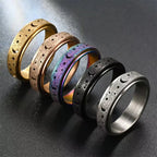 Anillo Giratorio con Cuartos de Luna para Hombre
