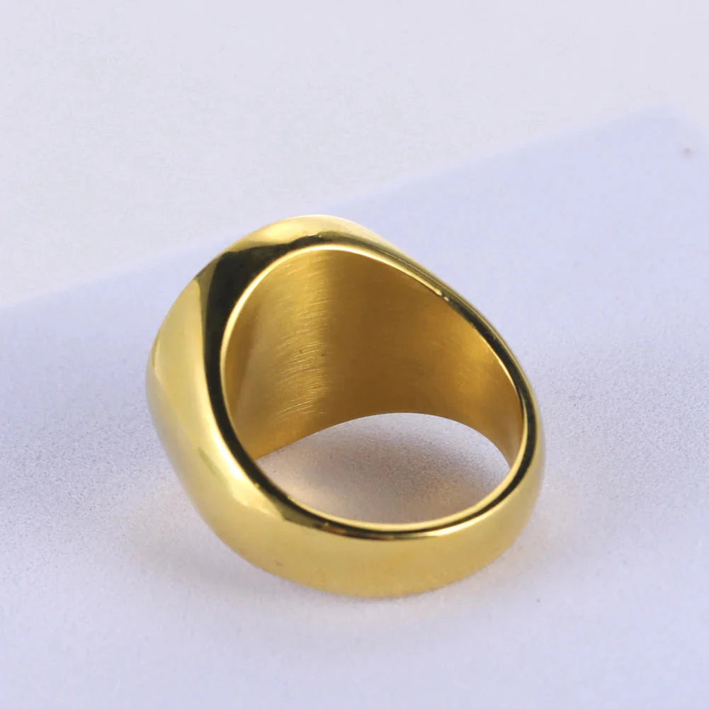 Anillo Rueda de Hécate Strophalos Brujería Wicca oro