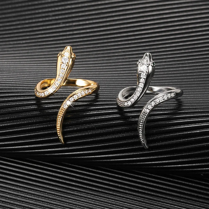 Anillo Serpiente Estilizado Mujer