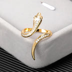 Anillo Serpiente Estilizado Mujer oro