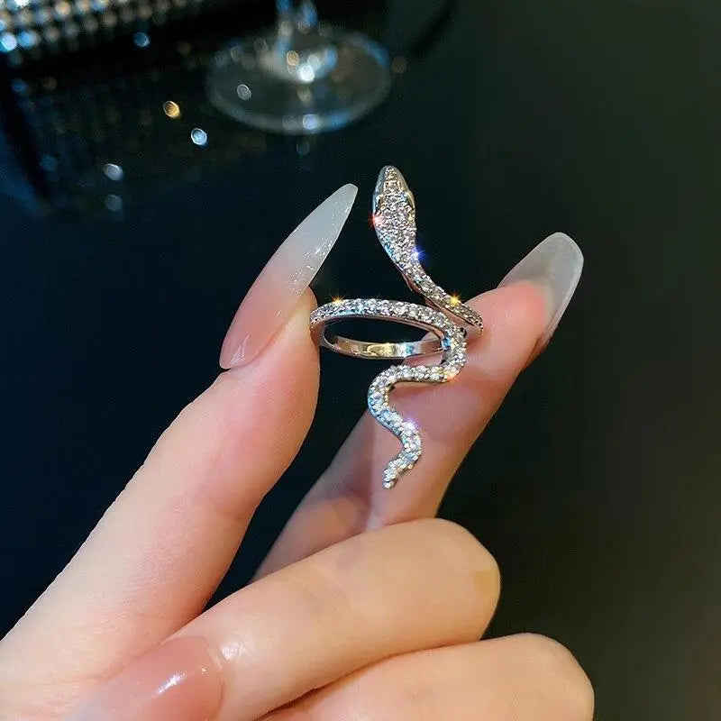Anillo Serpiente Circonita Mujer