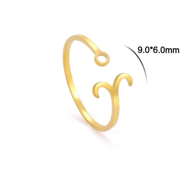 Anillo Signo del Zodiaco 12 Constelaciones
