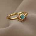Anillo Sol Mujer Ópalo Anillo Astro