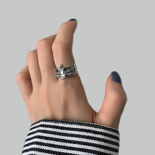 Anillo Estilo Antiguo Cleopatra Reina de Egipto