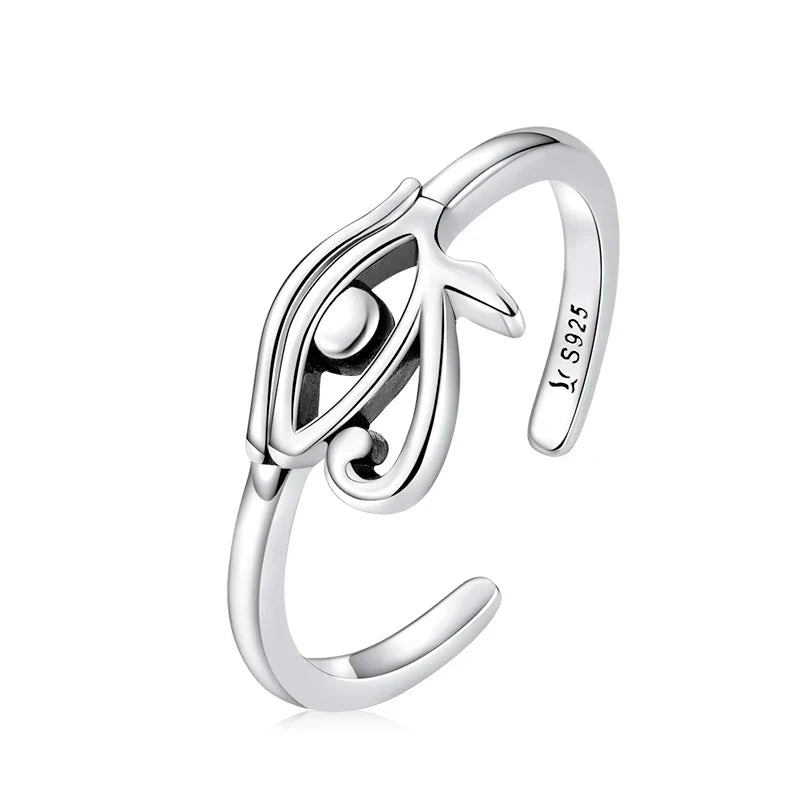 Anillo Estilo Egipcio Ojo de Horus plata