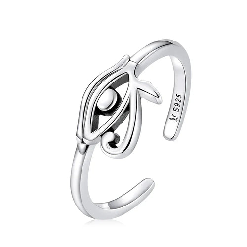 Anillo Estilo Egipcio Ojo de Horus plata