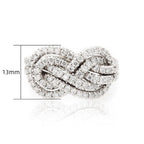 Anillo Símbolo Infinito Entretejido para Mujer con Circonitas