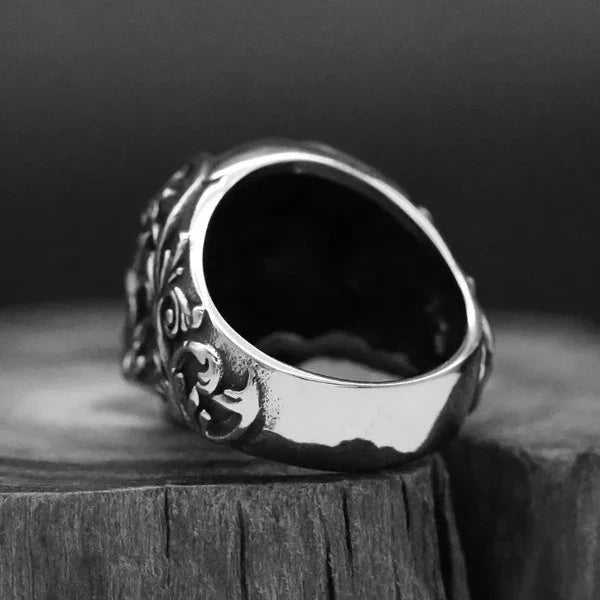 Anillo Cabeza de Calavera Acero sin corona