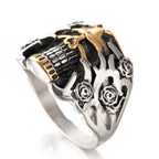 Anillo Cabeza de Calavera Plata y Oro