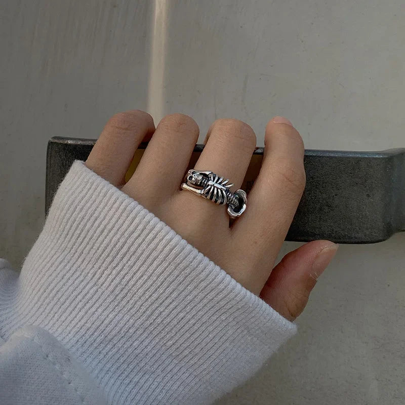 Anillo Cabeza de Calavera Esqueleto