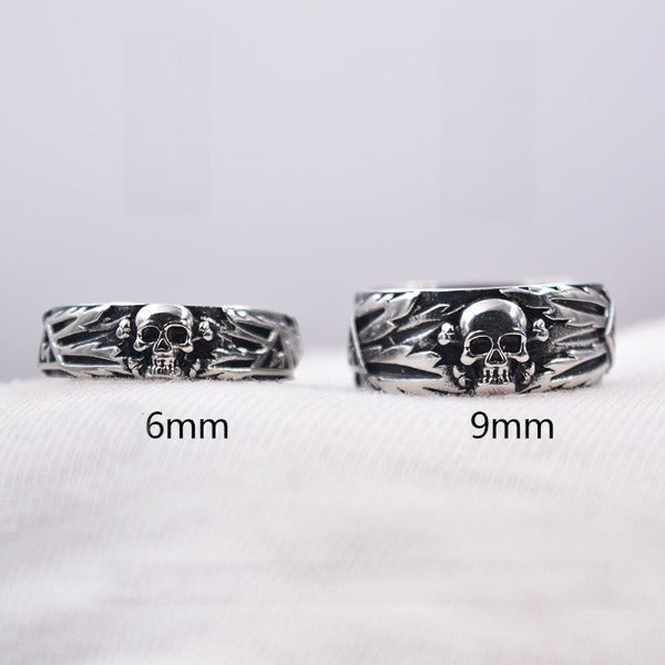 Anillo Cabeza de Calavera Estilo Punk