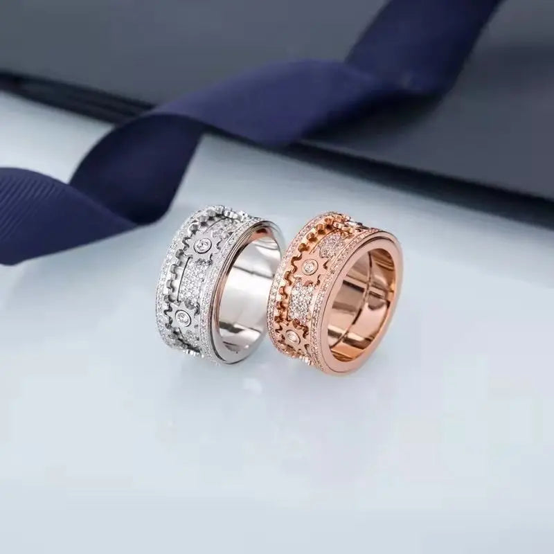 Anillo Giratorio "los Engranajes del Tiempo" Anti-Estrés 