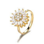 Anillo Girasol Anti Estrés oro