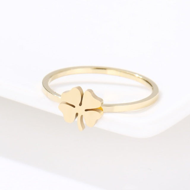 Anillo Trébol de 4 Hojas oro
