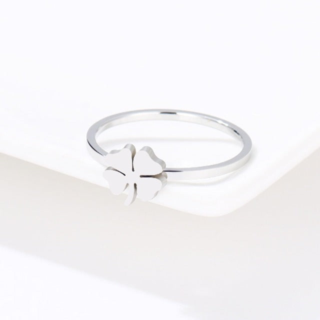 Anillo Trébol de 4 Hojas plata