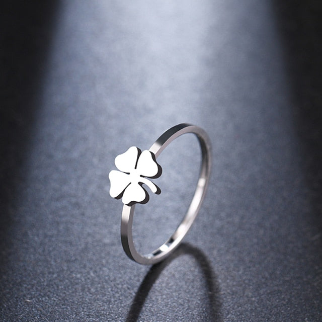 Anillo Trébol de 4 Hojas plata