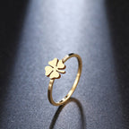 Anillo Trébol de 4 Hojas oro