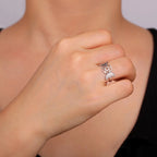 Anillo Triple Luna Fina Hechicería Mujer Wicca plata A
