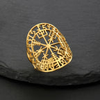 Anillo Vegvisir Brújula Rúnica Vikinga