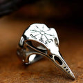 Anillo Vikingo Cráneo Cuervo de Odín