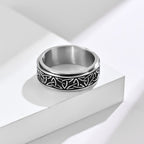 Anillo Vikingo Ragnar Anillo Giratorio plateado