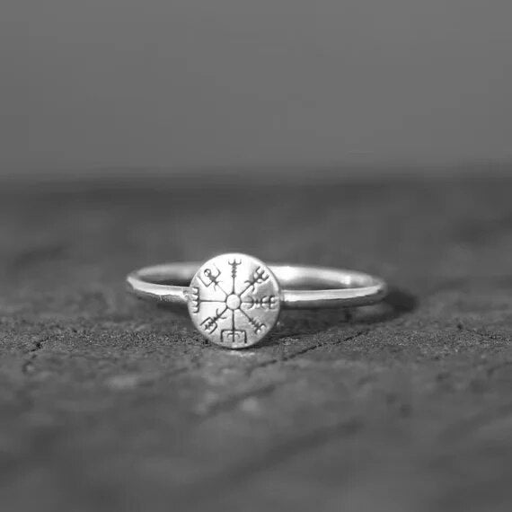 Anillo Vikingo Vegvisir Plata