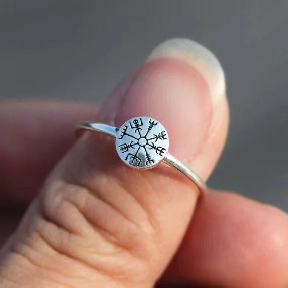Anillo Vikingo Vegvisir Plata
