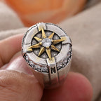 Anillo Vintage Brújula Rosa de los Vientos