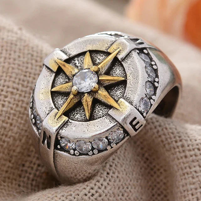 Anillo Vintage Brújula Rosa de los Vientos