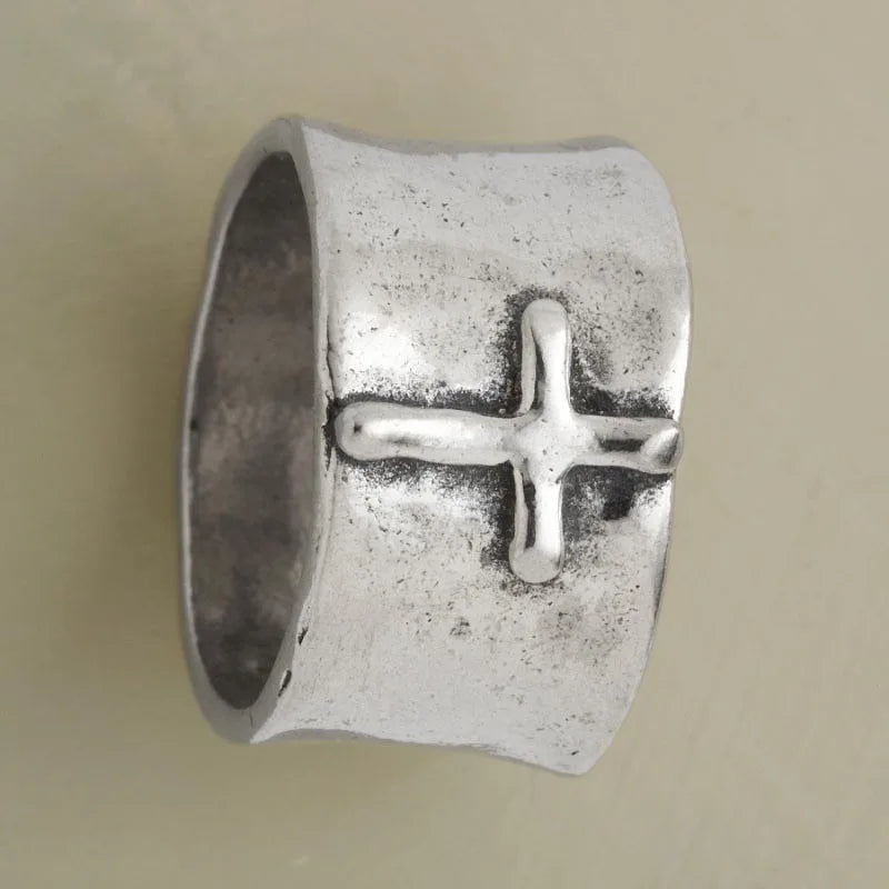 Anillo Vintage Cruz Cristiana