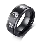 Anillo Yin Yang color Negro