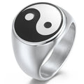 Anillo Yin Yang para Hombre en plata