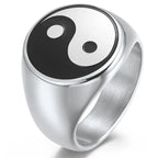 Anillo Yin Yang para Hombre en plata