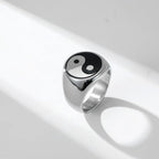 Anillo Yin Yang para Hombre en plata