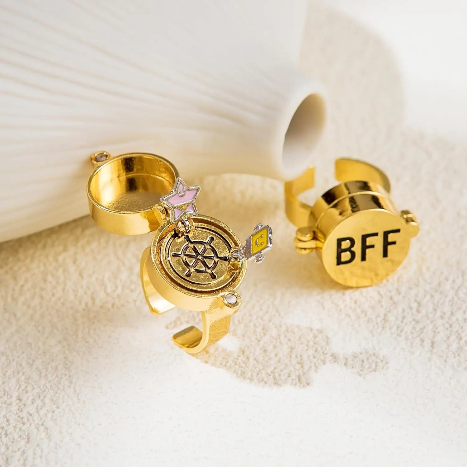 Anillos Magnéticos y Giratorios para Mejores Amigos 2 piezas