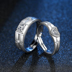 Anillos para Parejas Anillo de Cristal de Circonio
