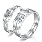 Anillos para Parejas Anillo de Cristal de Circonio