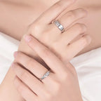 Anillos para Parejas Anillo de Cristal de Circonio mujer