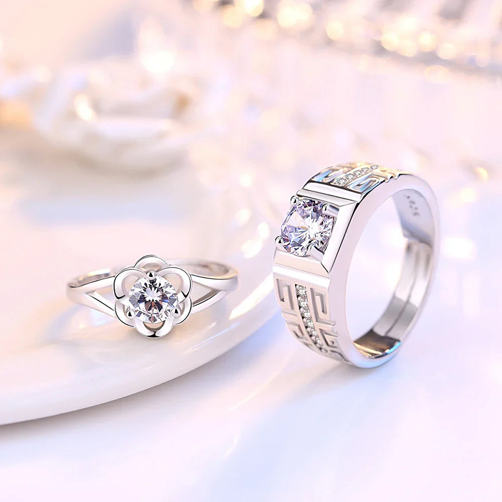 Anillos para Parejas Anillo Flor