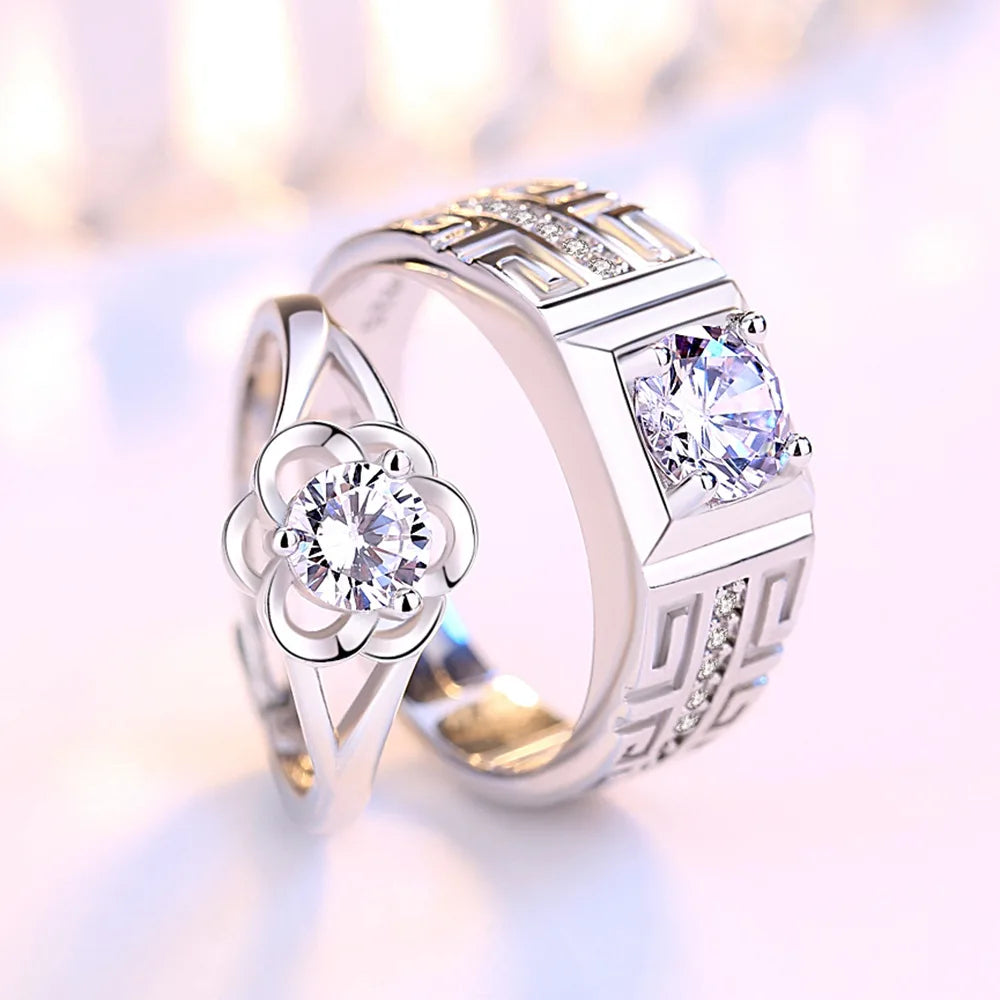Anillos para Parejas Anillo Flor