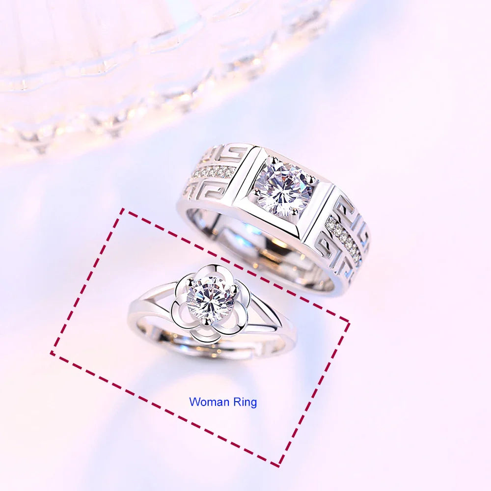 Anillos para Parejas Anillo Flor mujer