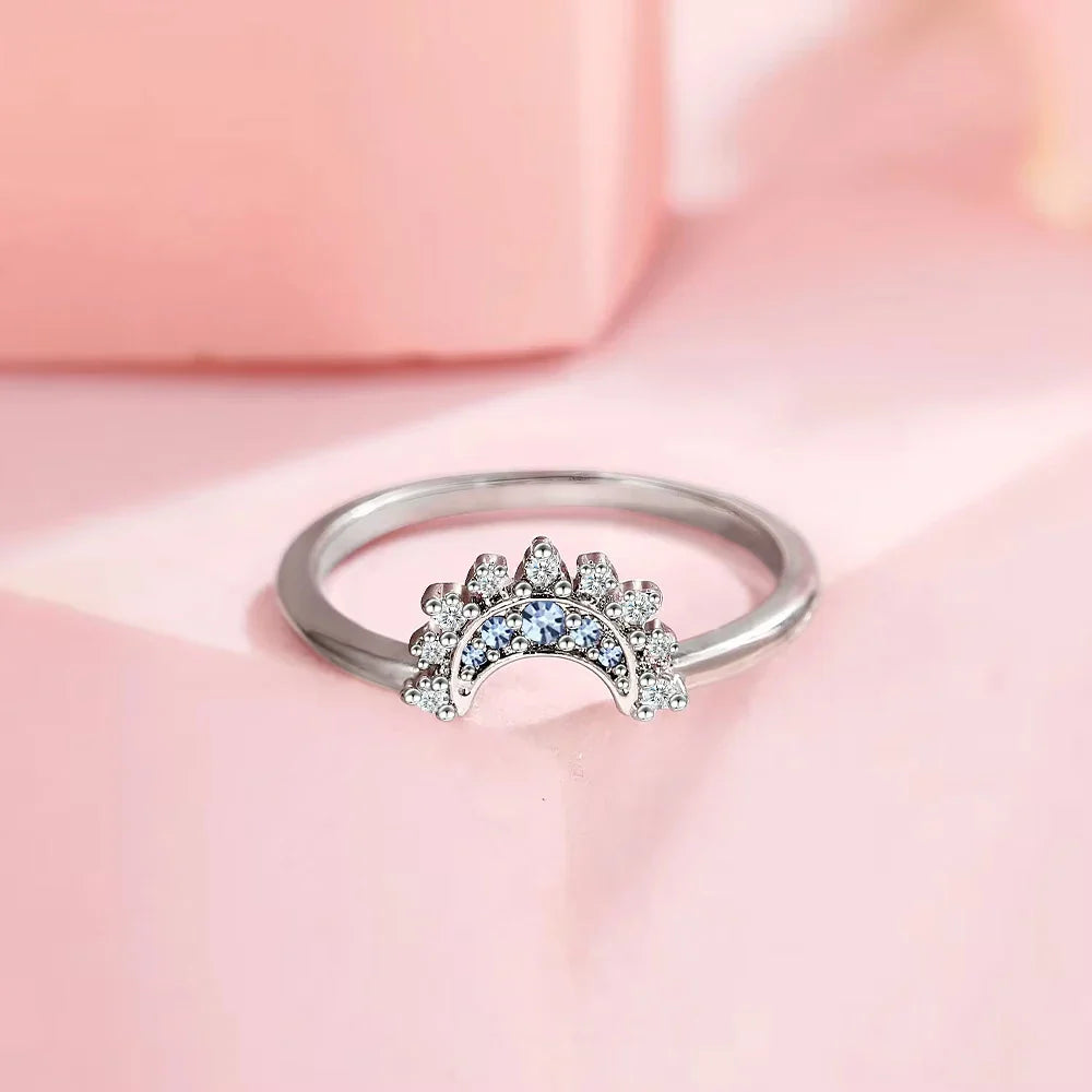 Anillos para Parejas Anillo Sol en Circonita luna