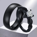Anillos para Parejas Corazón Anillo Romántico y Circón