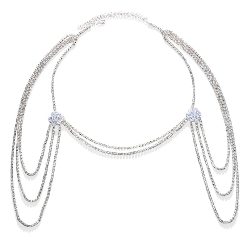 Joya de Hombro Mujer - Cadena Clavícula y Hombros plata