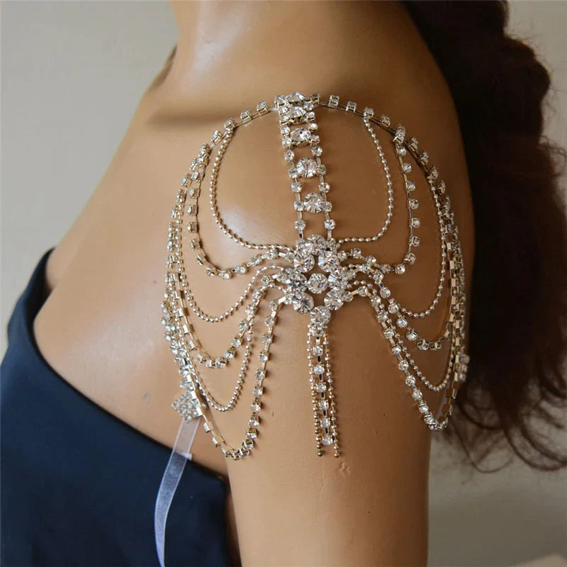 Joya de Hombro para Mujer con Circonitas - Clavícula y Cadena de Hombros