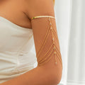Joya de Bíceps Elegante - Brazalete de Brazo y Adorno de Cadena para Parte Superior del Brazo Mujer oro