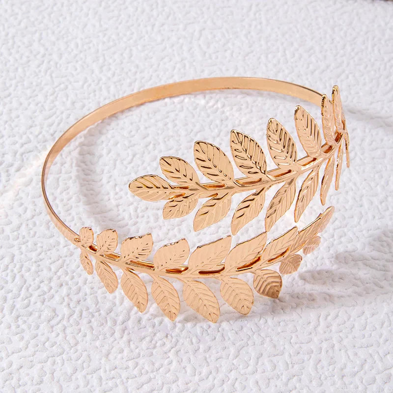 Joya de Bíceps para Mujer Laurel - Brazalete de Brazo y Adorno de Cadena para la Parte Superior del Brazo