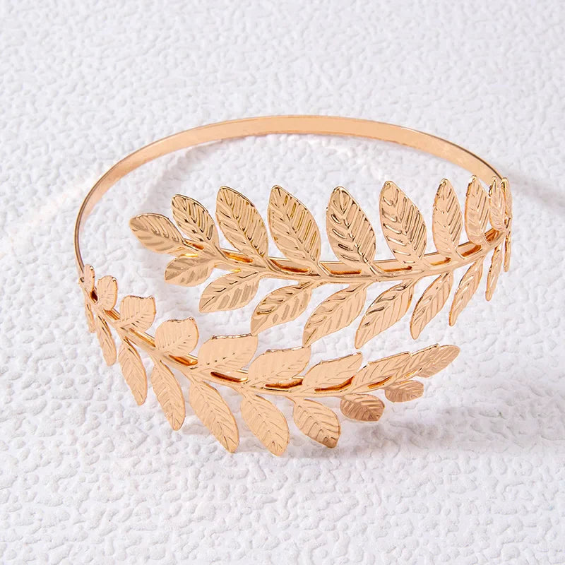 Joya de Bíceps para Mujer Laurel - Brazalete de Brazo y Adorno de Cadena para la Parte Superior del Brazo