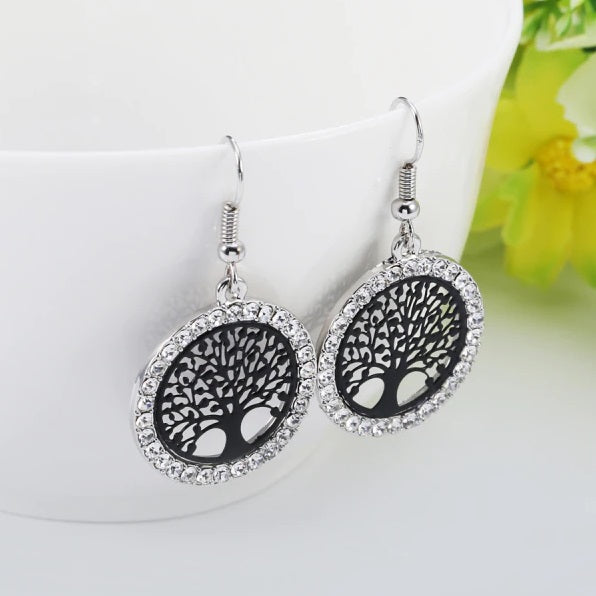 Pendiente Árbol de la Vida negro