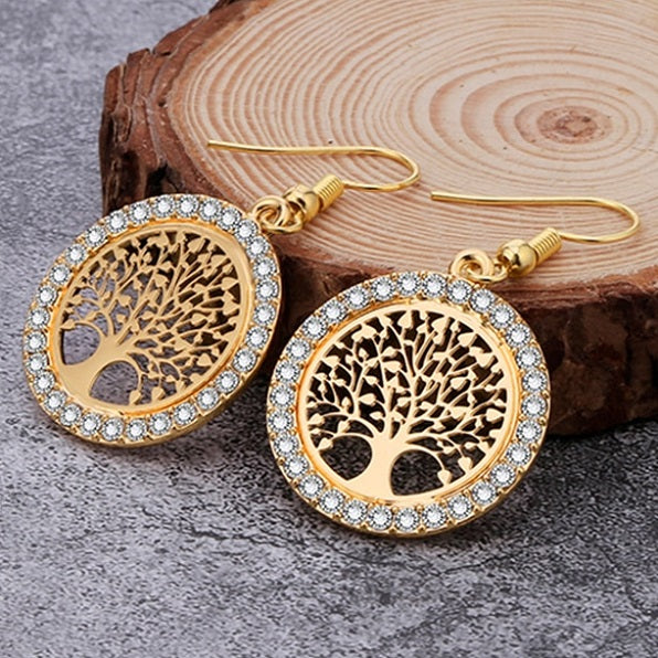 Pendiente Árbol de la Vida oro